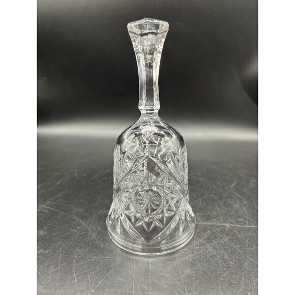 Vintage Lead Crystal Dinner Bell, Hand Bell 6.75" Tall - Picture 9 of 10